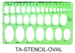 Tattoo Oval Stencil (random color)