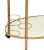 Import Tea Trolley Kitchen hotel Glass Metal oval champagne color Serving trolley from Taiwan
