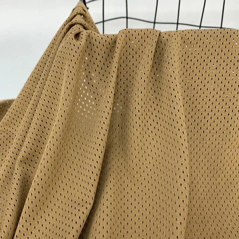 Tennis cloth Low elasticity mesh hole fabric moisture absorption and ventilation polyester mesh knitted fabric