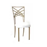 The hotel wedding banquet white metal golden phoenix aluminum alloy bamboo chair