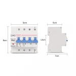 Three Phase 4P 380V 63A Tuya Smart WiFi Circuit Breaker Industrial Remote Control MCB Timing Switch with Amazon Alexa Echo