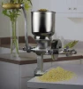 tin plated & spray painted cast iron hand powered domestic corn grits flour mill machine as kitchen appliances for home