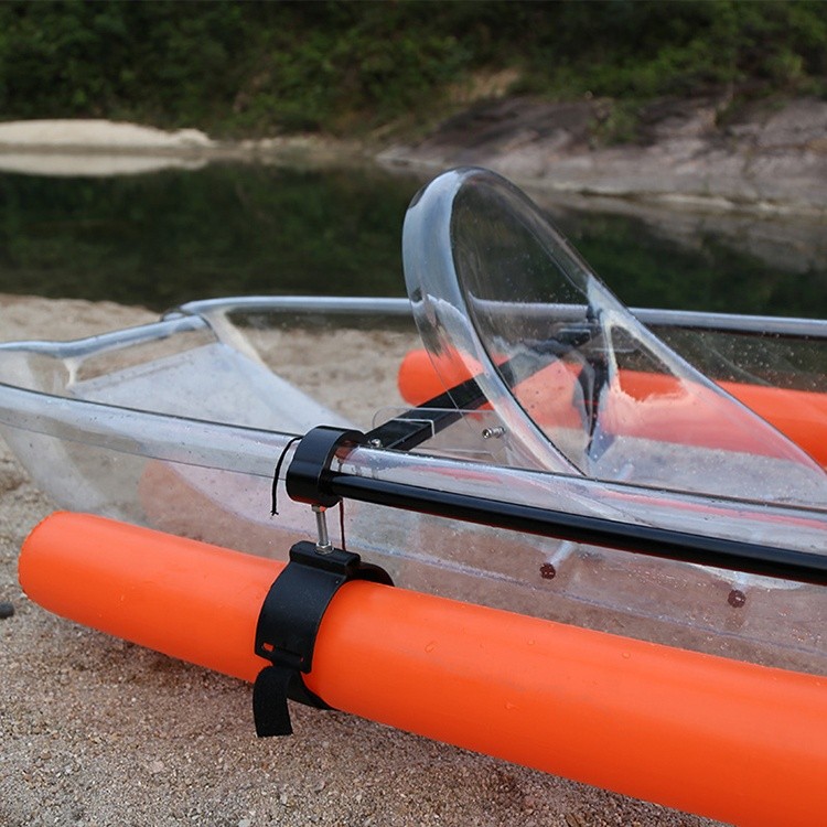 Top Quality 1 Person PC Polycarbonate Transparent Clear Canoe Kayak Boat with Factory Price