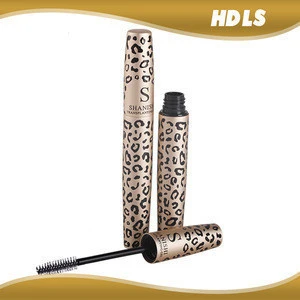 Top Quality leopard print cylinder aluminum empty cosmetic mascara tube