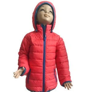Top quality warm custom padded winter clothes jacket children baby girls kids winter coat for wholesale