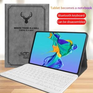 Top Selling Detachable BT Wireless Keyboard with Pen Slot PU Leather Case for Samsung Galaxy Tab A 10.5 inch T590 andT860