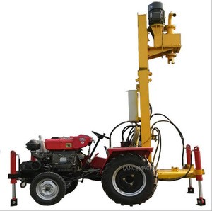 Tractor mounted diesel drilling rig machine/ hydraulic water well mine drilling rig with wheels for sale