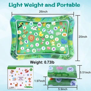 Tummy Time Baby Water Play Mat, Inflatable Water Play Mat Fun Activity Play Center for Infants Boy &amp; Girl