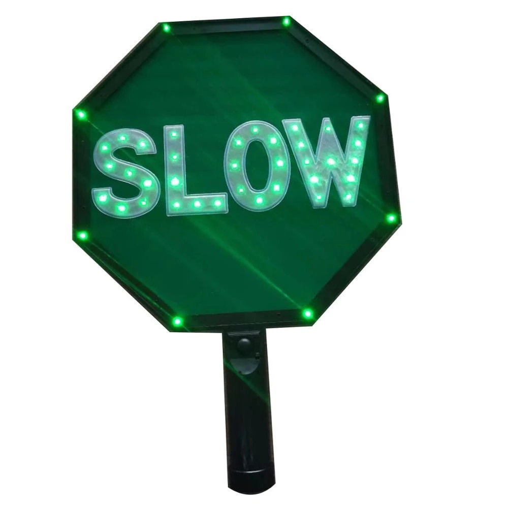 Two-Way Handheld LED Traffic Sign Stop Light Lamp Car Indicator Warning Sign Baton Flashlight