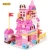 Import UKBOO 112 PCS H135-2 Street View Pet Shop Pink Dream House Girl Gift Castle Dog Figures Building Block for Girl from China