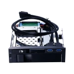 Unestech ST7223UB 3.5+2.5 Inch Dual Bay optical drive case tray-less SSD HDD Mobile Rack with 2x USB 3.0 Ports HDD Enclosure