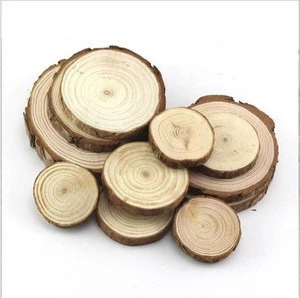 Unfinished Round Rustic art decoration Natural Wood Slice Ornaments circles DIY crafts
