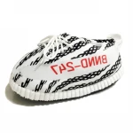 Unisex Fashion Yeezy Sport Indoor Shoes Slippers Custom LOGO Bedroom Sneaker Shape Plush Slippers