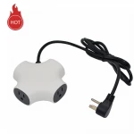 Universal Multi Function 2 Pin + 3 Pin Power Socket US / EU / UK Plug Charger Hub, AC DC Travel Adapter with 2 Ports Usb