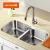 Import UPC 16 gauge 304 stainless steel single bowl kitchen handmade basin sink with accessories from China