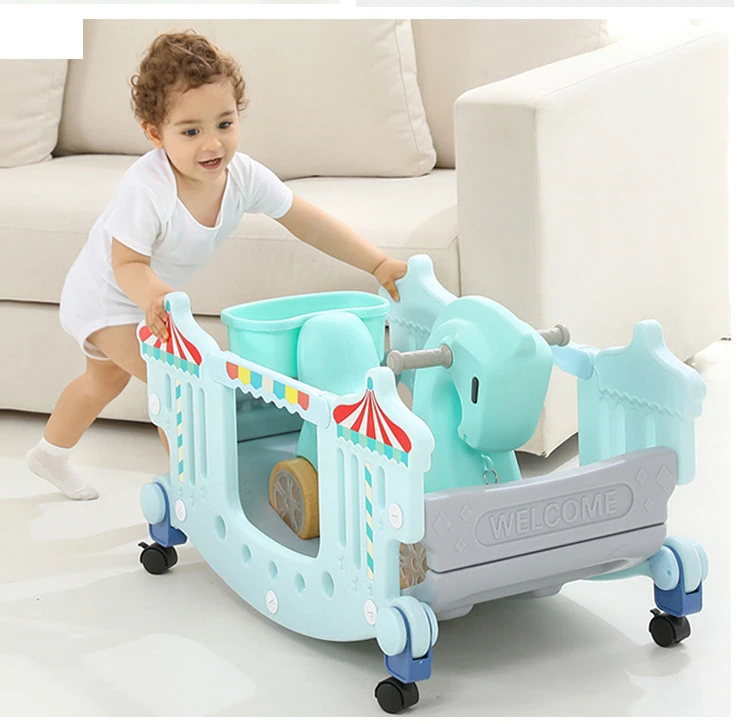 Updated Children Double Plastic Kids Indoor Toy Rider Rocking Horse Chair