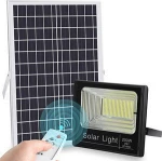 Upgraded 200W LED Solar Flood Light for Backyard Garage Driveway Basketball Court