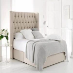 Upholstered Hotel Bed Base Bed Box With Headboard