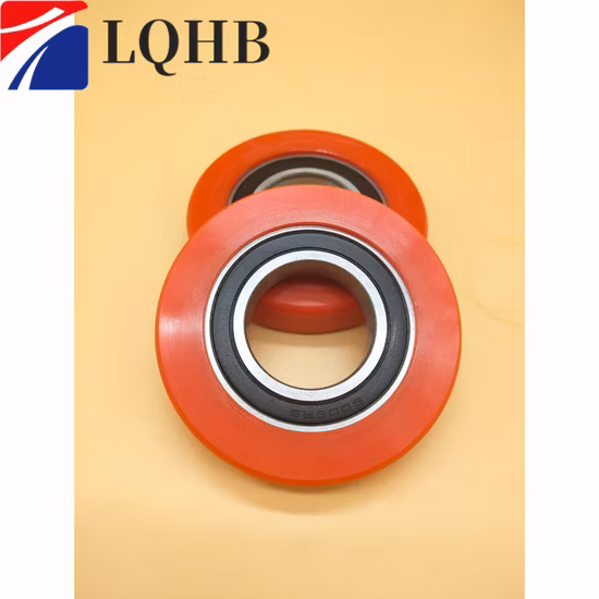 Urethane Caster Wheel Polyurethane Caster Wheel Urethane Coated Bearing PU62522-9 5X22X9 PU Solid Wheel Rubber Coated Wheel Wheelbarrow Wheel