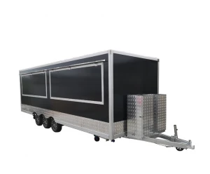 US standard 22 ft Square Black Concession Street Food Trailer Mobile Street food Truck