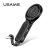 USAMS Dual Aux Audio Cable Adapter For iphone Xs Max Earphone Headphone Games Charging Adapter With Finger Ring Holder