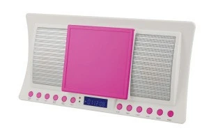 Vertical CD player with motorized door and sensor touch buttons