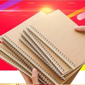 Vintage A5 Kraft Paper Spiral Notebook Loose leaf notebook 50sheets/100pages