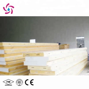 Wall / roof  50mm color steel PU sandwich Panel / Polyurethane board from china supplier