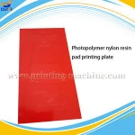 water washable photopolymer pad printing plate