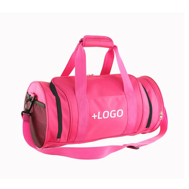 Waterproof  Black Pink Weekend Overnight Bag Dance Yoga Fitness Gym Travel Sport Bags With Shoes Compartment For Women