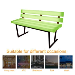 Waterproof energy saving outdoor led park furniture chair glowing light bench
