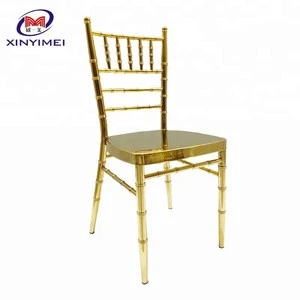 Wedding furniture luxury gold stainless steel chiavari chair for dining