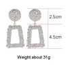 Western Style Silver Plated Earrings Colorful Paint Spraying Drop Earring Exaggerated Geometric Pendant Stud Earrings