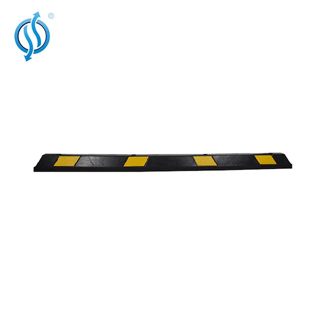 Wheel stop plastic black and yellow road safety parking wheel stops parking curbs