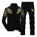 Wholesale AUTUMN  sport suit 100% tracksuit fabric jogging suits men blank sports suit for men fitness
