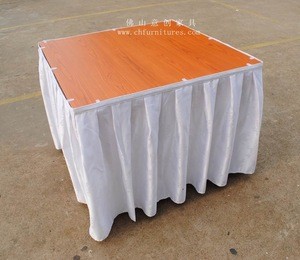 Wholesale Beautiful 100% Satin Table Skirts / cheap table skirt in stock YC-0284-1