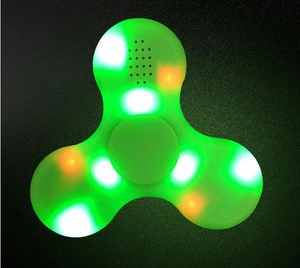 Wholesale Built-in Speaker Bluetooth Fidget Spinner Toy with Colorful LED Lights