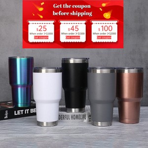 Wholesale Cheap High Quality Stainless Steel Metal Powder Coated 30 oz Stainless Steel Tumbler