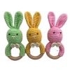 Wholesale Crochet handmade Baby amigurumi Bunny Rattle