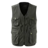 wholesale custom 100% cotton breathable multi pocket hunting vest for men