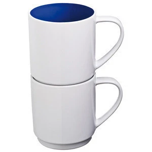 Wholesale Custom 12 OZ Ceramic Stackable Coffee Mug