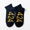 Wholesale custom fashion new sports socks number 424 men and women can be leisure sports socks