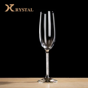Wholesale Custom Set Tall Vintage Unique Wedding Party Crystal Champagne Glass