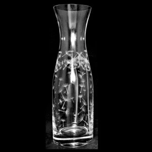 wholesale custom thermal hand blown engraved clear glass water juice wine carafe