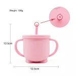 Wholesale Cute BPA Free Infant Training Sippy Cup Eco Friendly Silicone Baby Cup