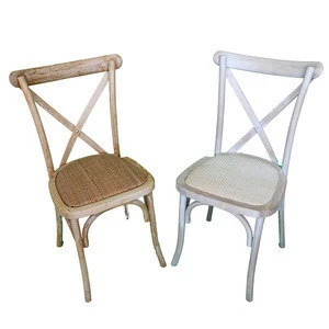 Wholesale Elegant Event Stackable Wood Cross Back Dining Chairs
