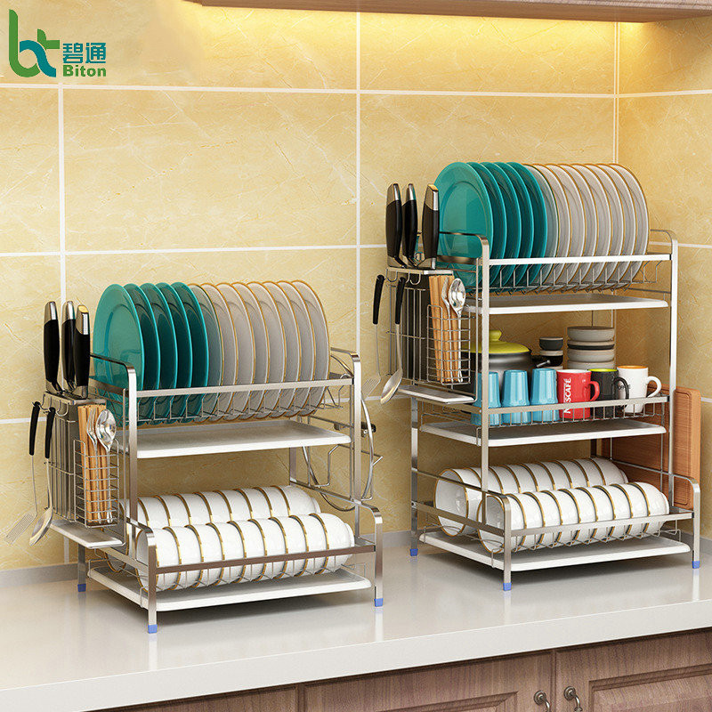 Kitchenwares Rack High Buy Wholesale Kitchen Three-tier Luxury High Capacity Dish Rack With ...