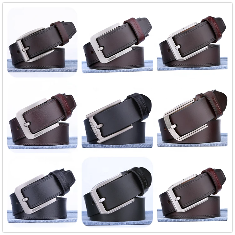 Wholesale Mens Black Casual Genuine Leather Brown Dress Belt