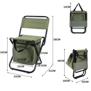 Wholesale Outdoor Beach Picnic Folding Director Fish Camping Chair with Cooler Bag
