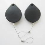 wholesale plastic retractable key reel holder with carabiner